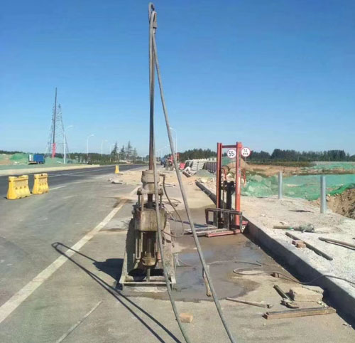 皇姑公路高聚物注浆加固